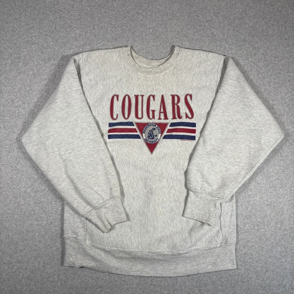 Wideworld Sportswear Other - Wideworld Sportswear Sweatshirt Men M/L? Gray VTG 80s WSU Cougars Reverse Weave